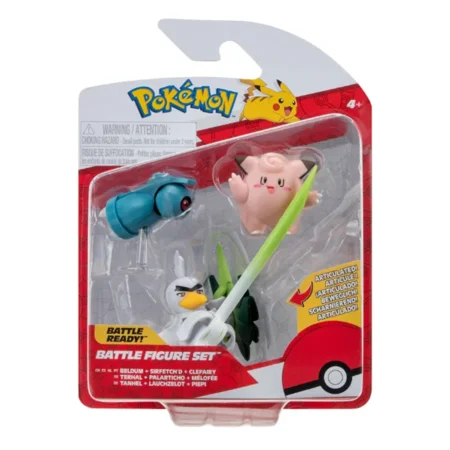 Pokemon battle figurer 3-pak, Clefairy, Beldum