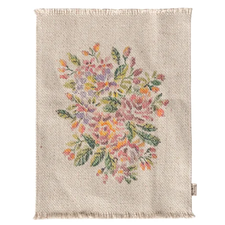 Maileg Puppenhaus Teppich mit Blumen, groß