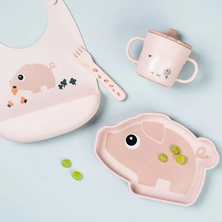 Done by Deer Silikon-Lätzchen, Pigee Powder