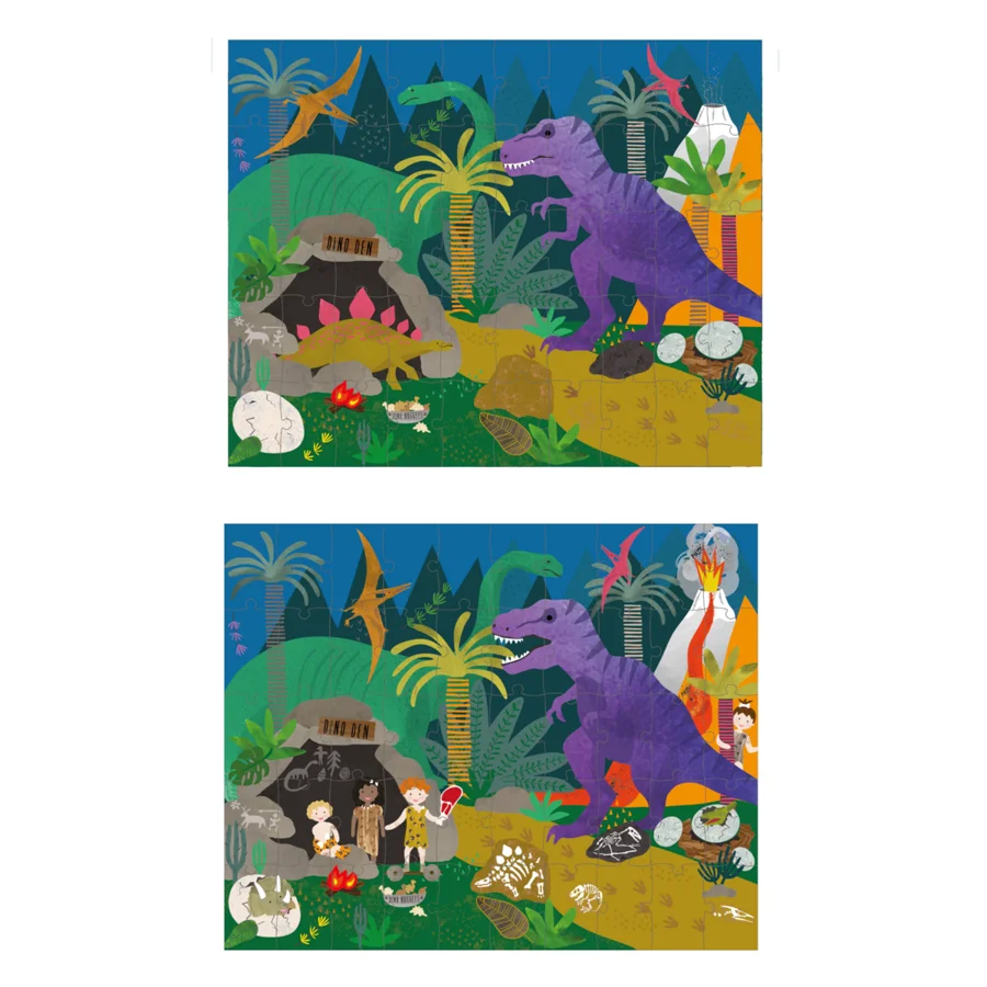 Magisches Puzzlespiel, 50 Teile - Dino, Floss & Rock