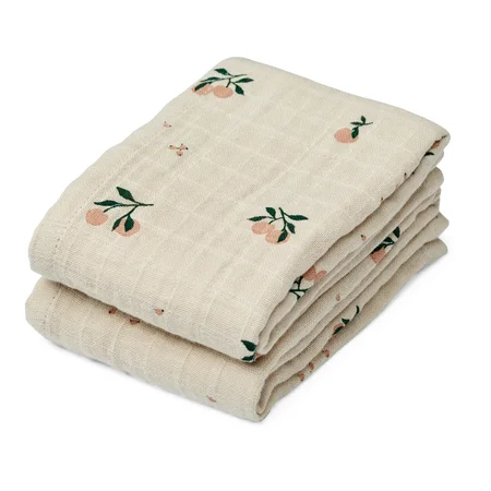 Liewood Lewis 2er-Pack Mulltücher, Peach/Sea Shell Mix