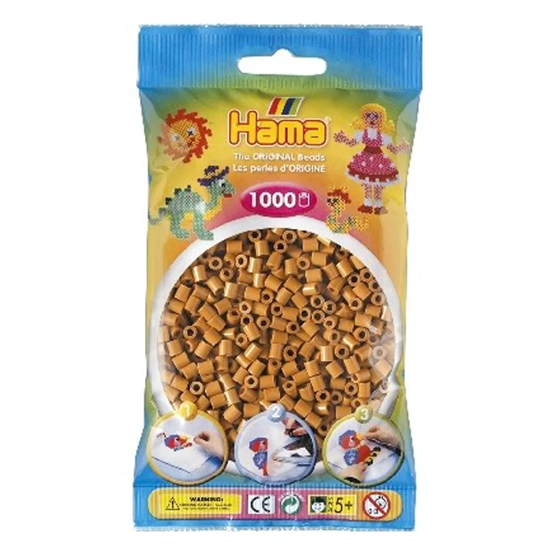 Hama Midi Bügelperlen 1000 Stück, hellbraun