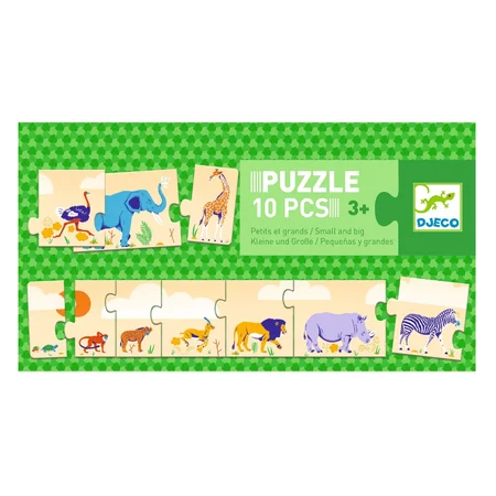 Djeco Lernpuzzle, Groß und klein