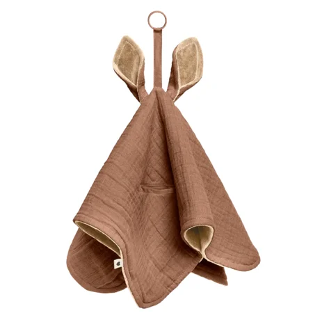 BIBS Schnuffeltuch Känguru, dark oak