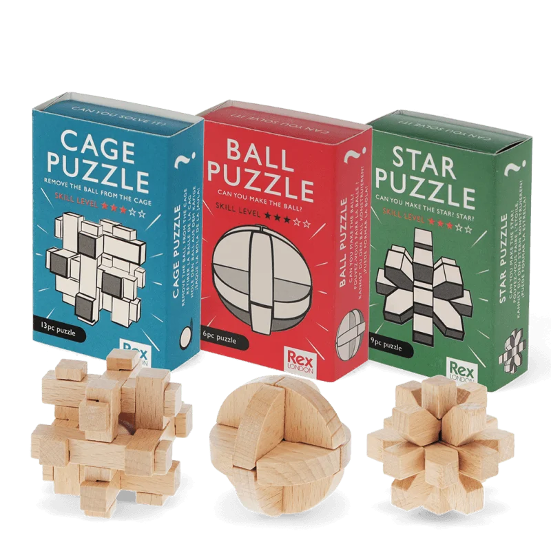 REX Mini-Holzpuzzle, verschiedene Motive