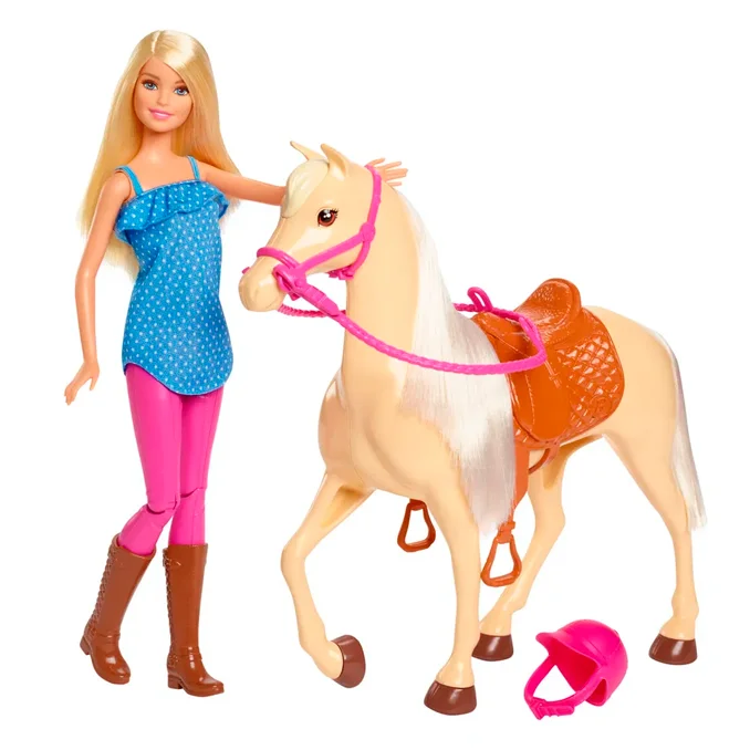 Barbie Puppe und Pferd