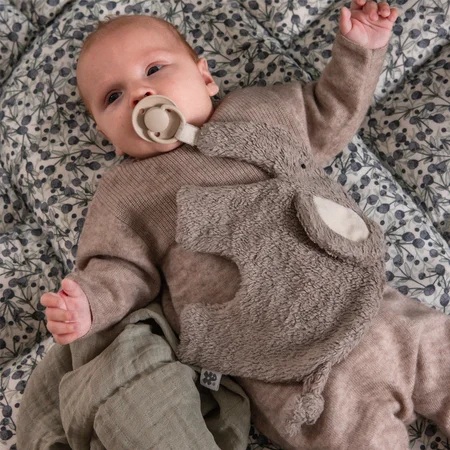 Sebra Schnuffeltuch mit Schnullerhalter, Fanto grey