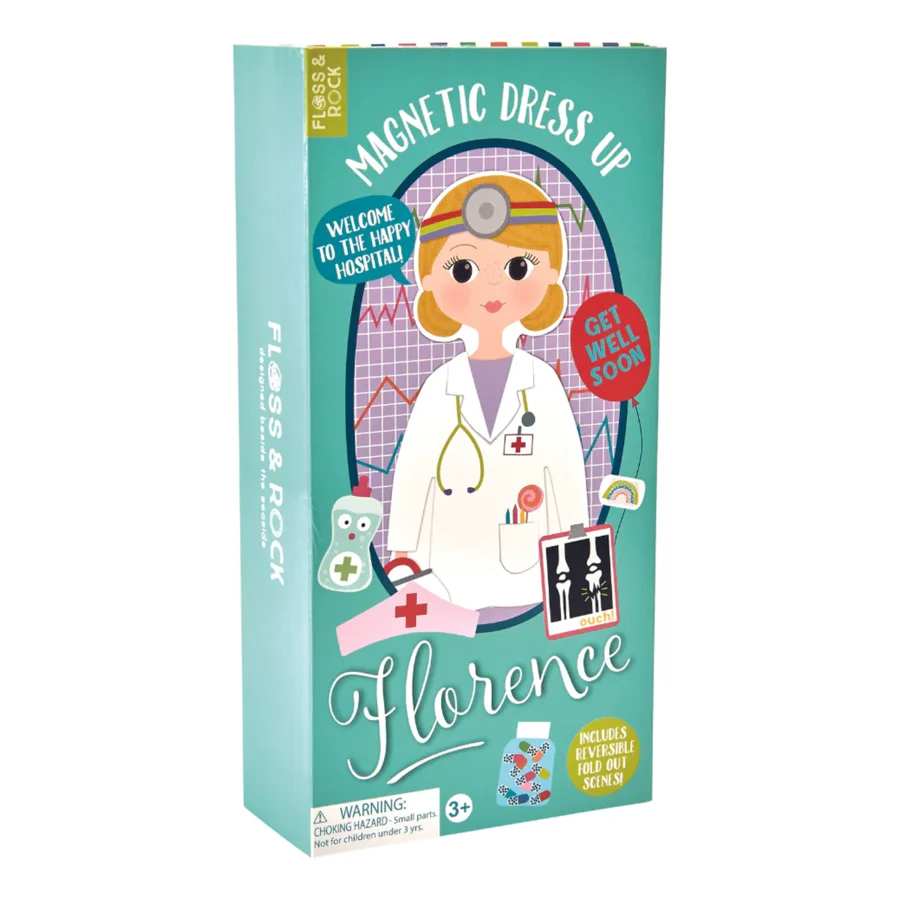 Magnetische Anziehpuppe - Florence, Floss & Rock