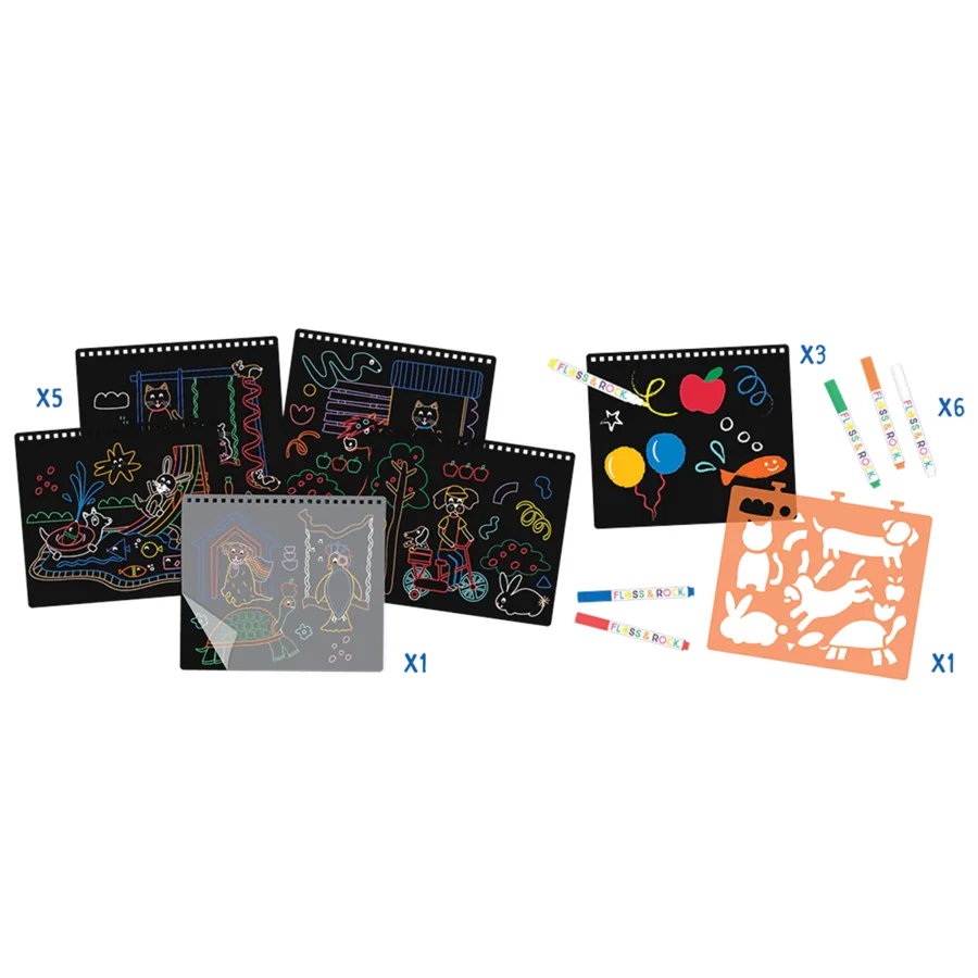 Tafel Skizzenbuch - Haustiere, Floss & Rock