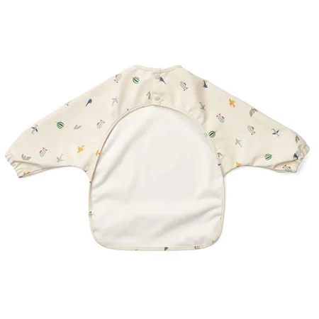 Liewood Merle Lätzchen mit Ärmeln, aviator/ecru
