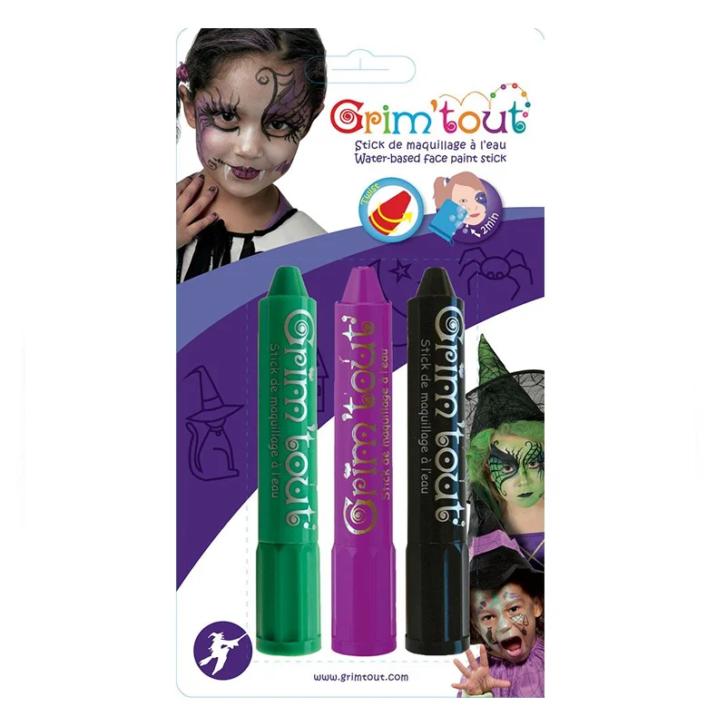 Grim Tout Gesichtsfarbe, 3 Stück - Hexe