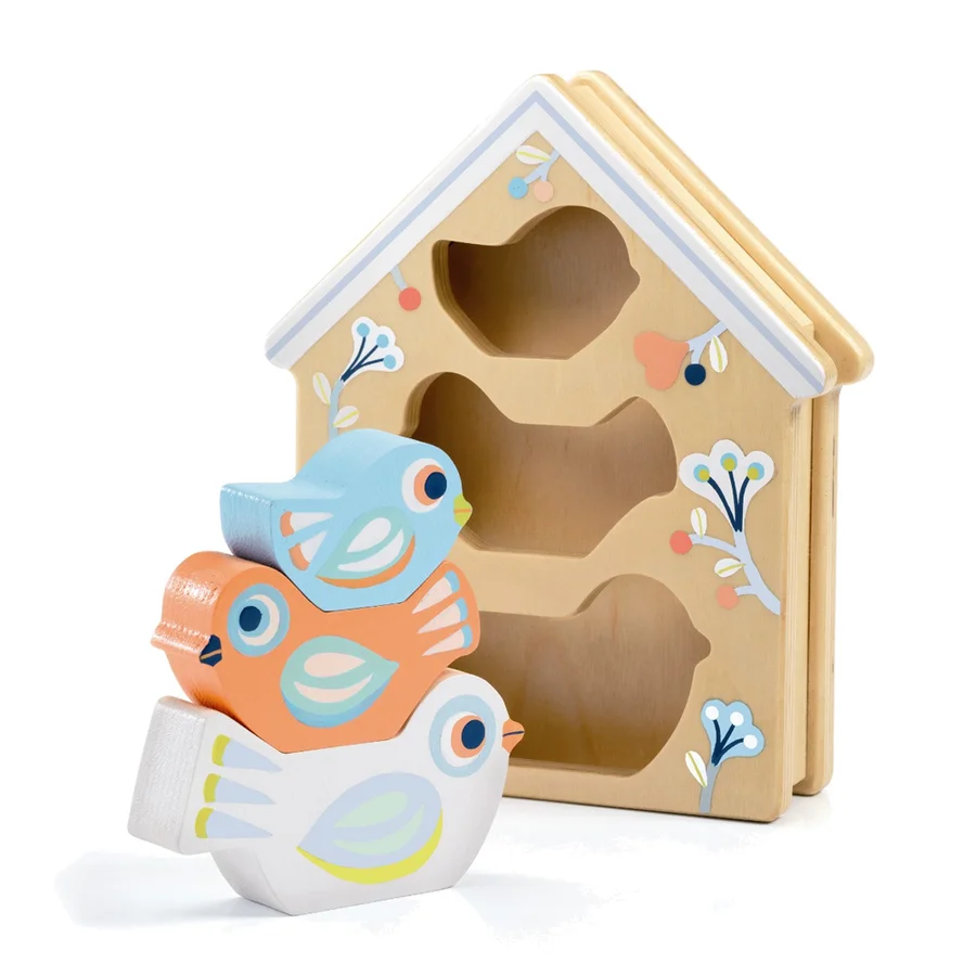 Djeco Steckspielbox Vogelhaus, BabyBirdi