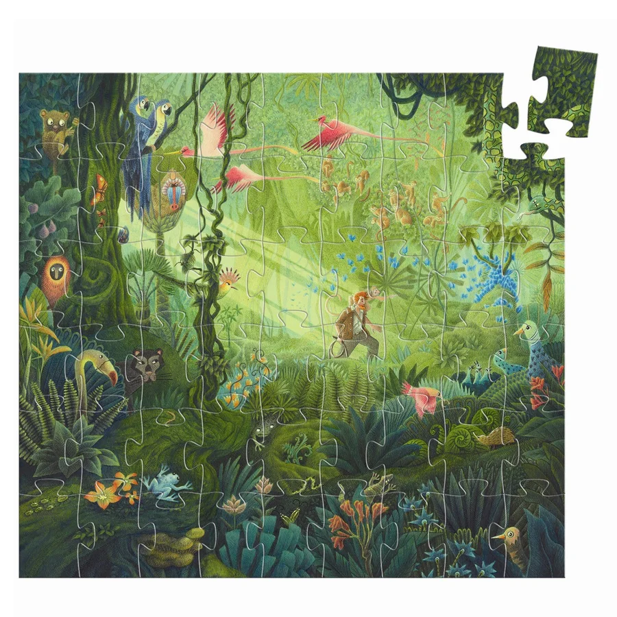 Djeco Silhouette-Puzzle, Im Dschungel - 54 Teile