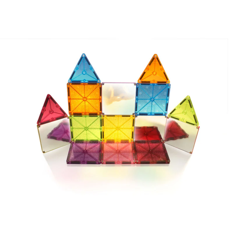 Magnetbausteine Stardust, clear - 15 Teile, Magna-Tiles 