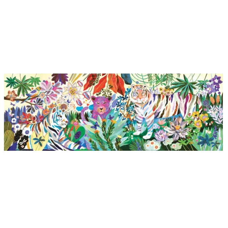 Djeco Galerie-Puzzle, Regenbogentiger - 1000 Teile