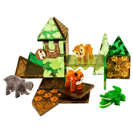 Magna-Tiles Magnetbausteine, Jungletiere