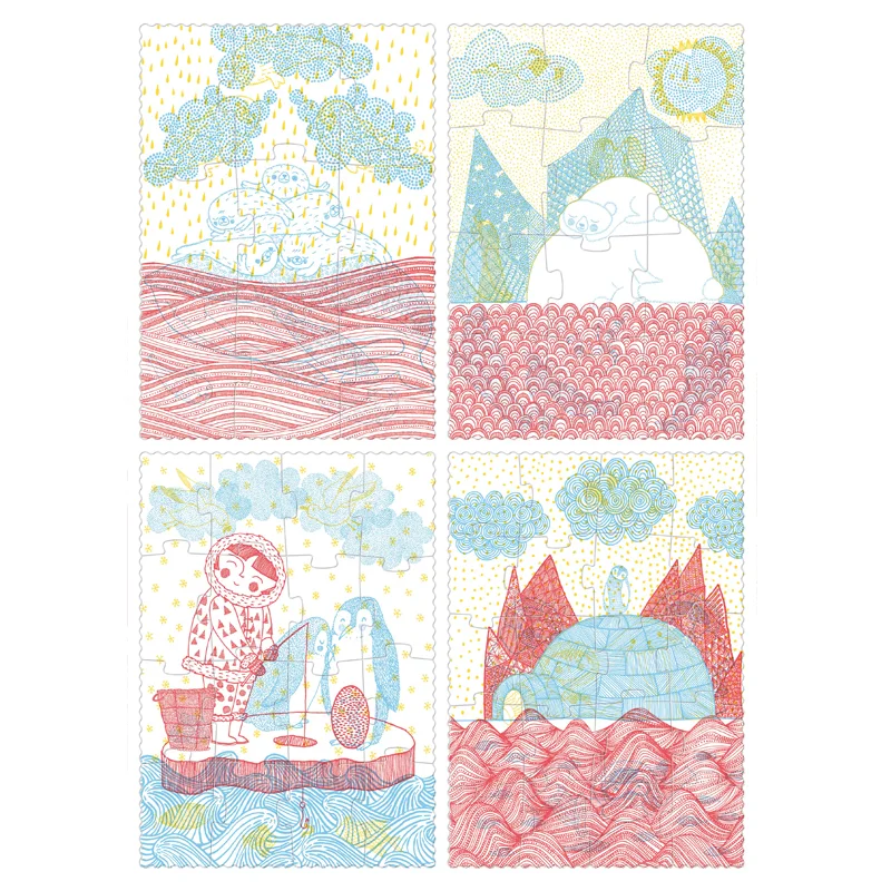 LONDJI Puzzle m.magischer Lupe "Dans l´igloo"