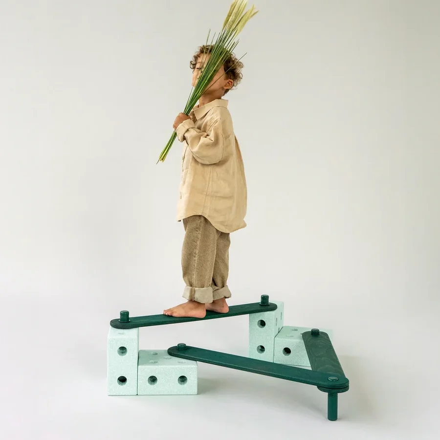 MODU Balancierbahn 17 Teile, Ocean Mint/Forest Green