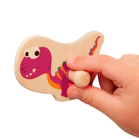 B Toys Knopf-Puzzlespiel "Dino"