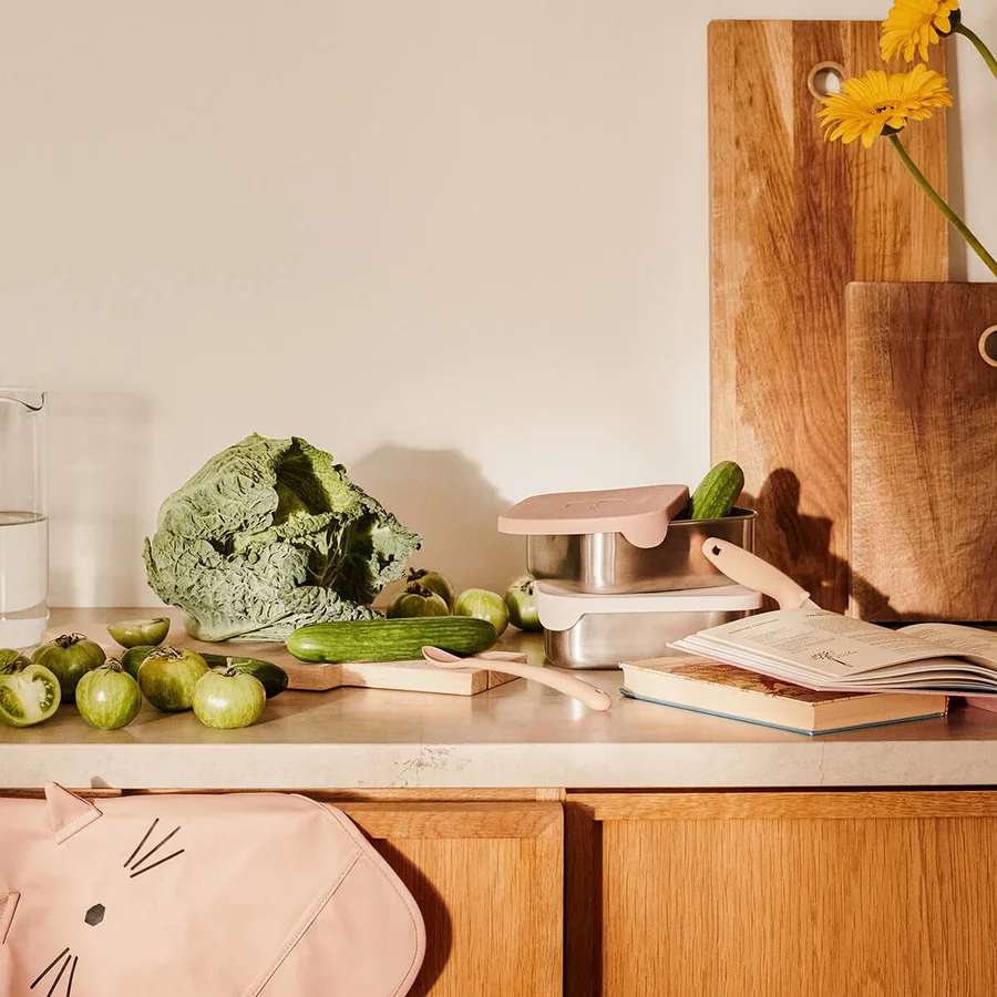 Liewood Brotdose Edelstahl, Cat Dark Rose