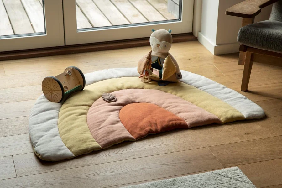 SEBRA "Spielteppich Regenbogen" - sunset rose