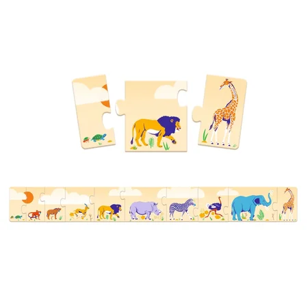 Djeco Lernpuzzle, Groß und klein