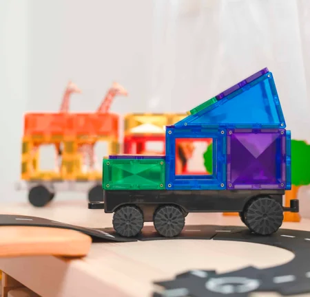 Connetix Magnetbausteine Rainbow Transport-Paket - 50 Teile