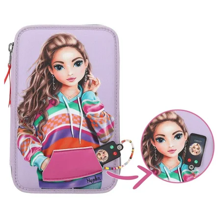 TOPModel Dreifach-Federmäppchen mit magnetischem Smartphone, Joy