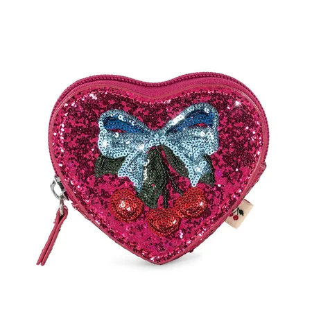 Konges Sløjd Tut Portemonnaie Glitzerherz, Sangria