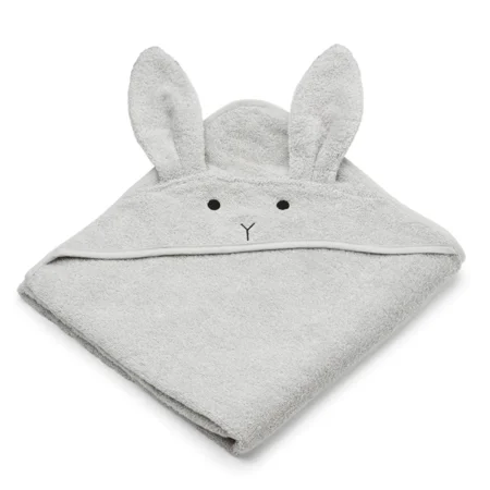 Liewood Albert Babyhandtuch mit Kapuze, rabbit - dumbo grey