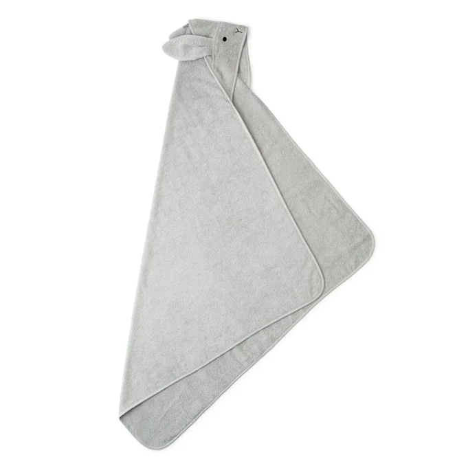 Liewood Albert Babyhandtuch mit Kapuze, rabbit - dumbo grey