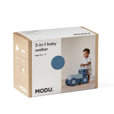 MODU 3-in-1 Gehwagen, 17 Teile - Deep Blue/Sky Blue