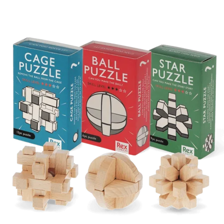REX Mini-Holzpuzzle, verschiedene Motive