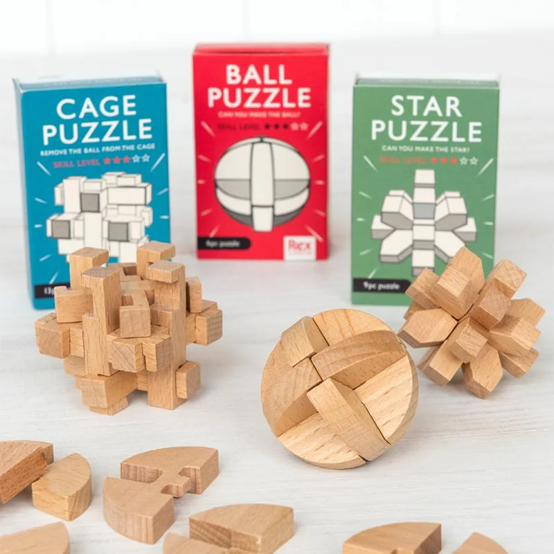 REX Mini-Holzpuzzle, verschiedene Motive