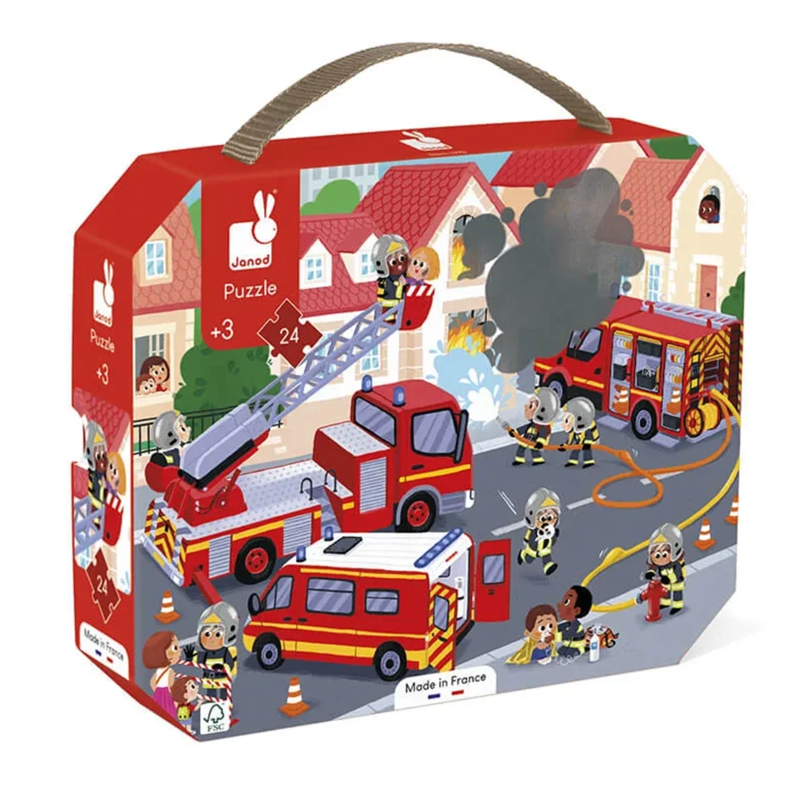 Janod Puzzle 24 Teile, Feuerwehr