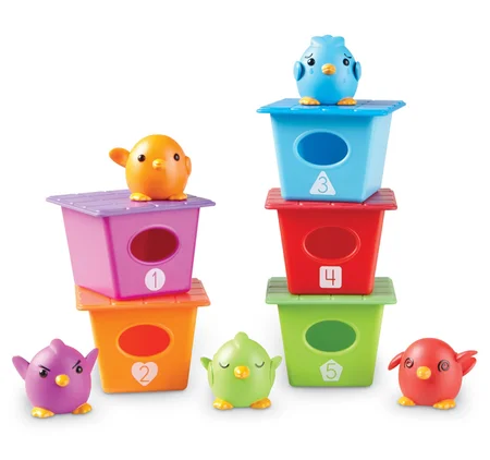 Zahlen und Farben lernen – Aktivitätssset mit Vögeln 