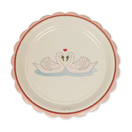 Svane Geburtstags-Pappteller, swan, Konges Sløjd 