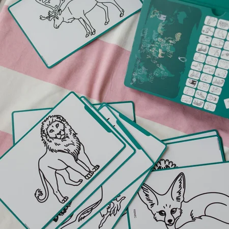 Kidydraw Mini-Skizzenbuch mit LCD-Bildschirm, Animal Around the World