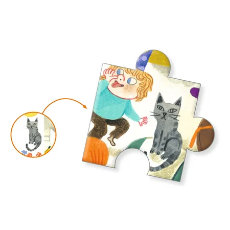 Djeco Wimmelbildpuzzle, Geburtstag, 54 Teile