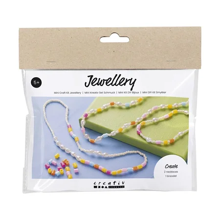 Mini DIY Kit Schmuck, Halskette und Armband, verschiedene Farben