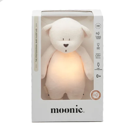 Moonie 2.0 The Humming Bär mit Lampe, Cream