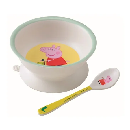 Peppa Pig Schüssel mit Saugnapf und Löffel