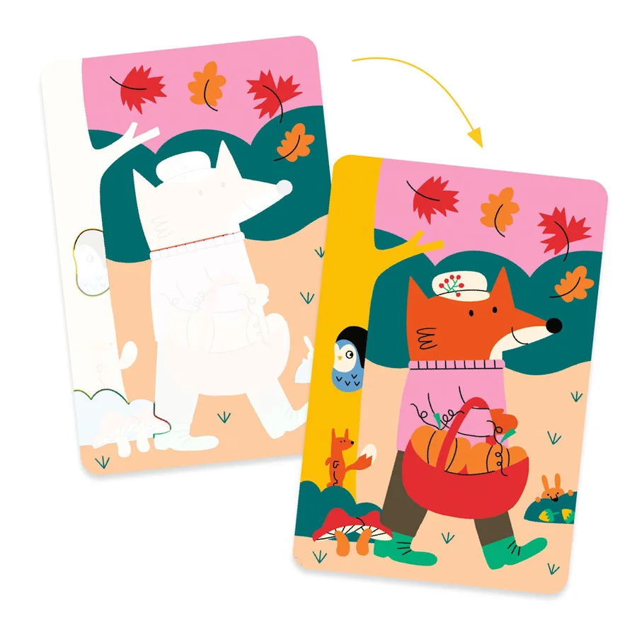 Djeco Magisches Aquarellbuch, Jahreszeiten