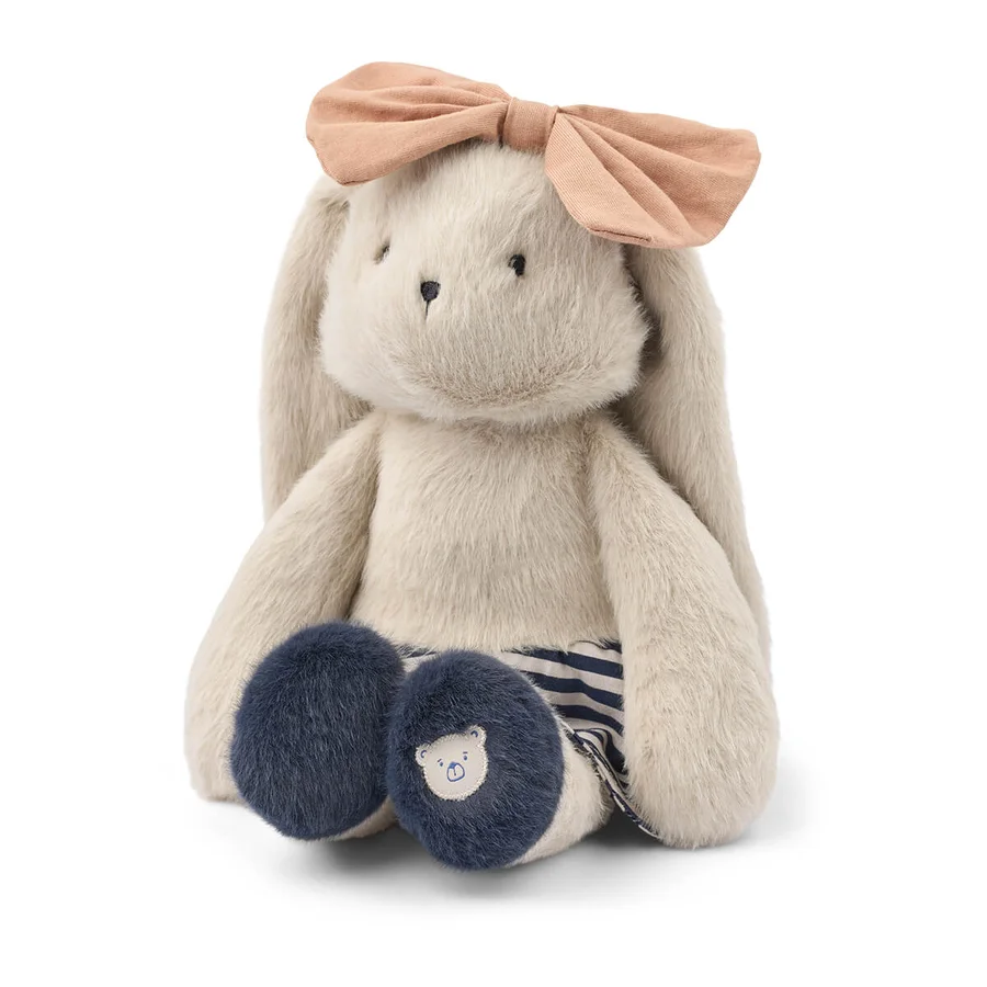 Liewood Babette Kaninchen Celebration Teddybär, Mist/Navy Stripe Mix