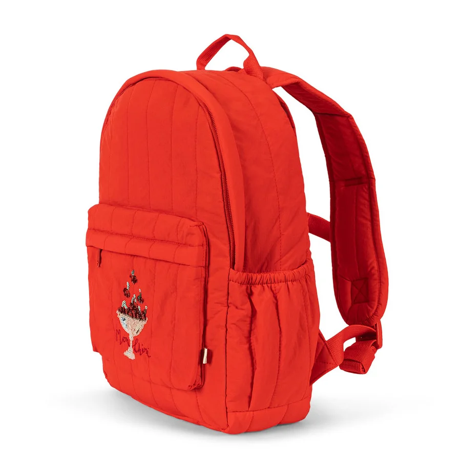 Konges Sløjd Juno Paillietten Rucksack, Fiery Red
