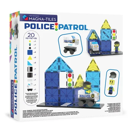Magna-Tiles Polizeistreife, 20 Teile