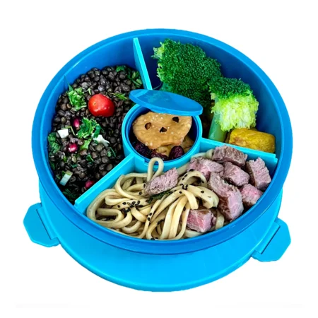 Poke Bowl Snackbox mit Trennfächern, lagoon blue, Yumbox 