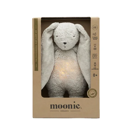 Moonie 2.0 Organic Humming Kaninchen mit Lampe, Gray