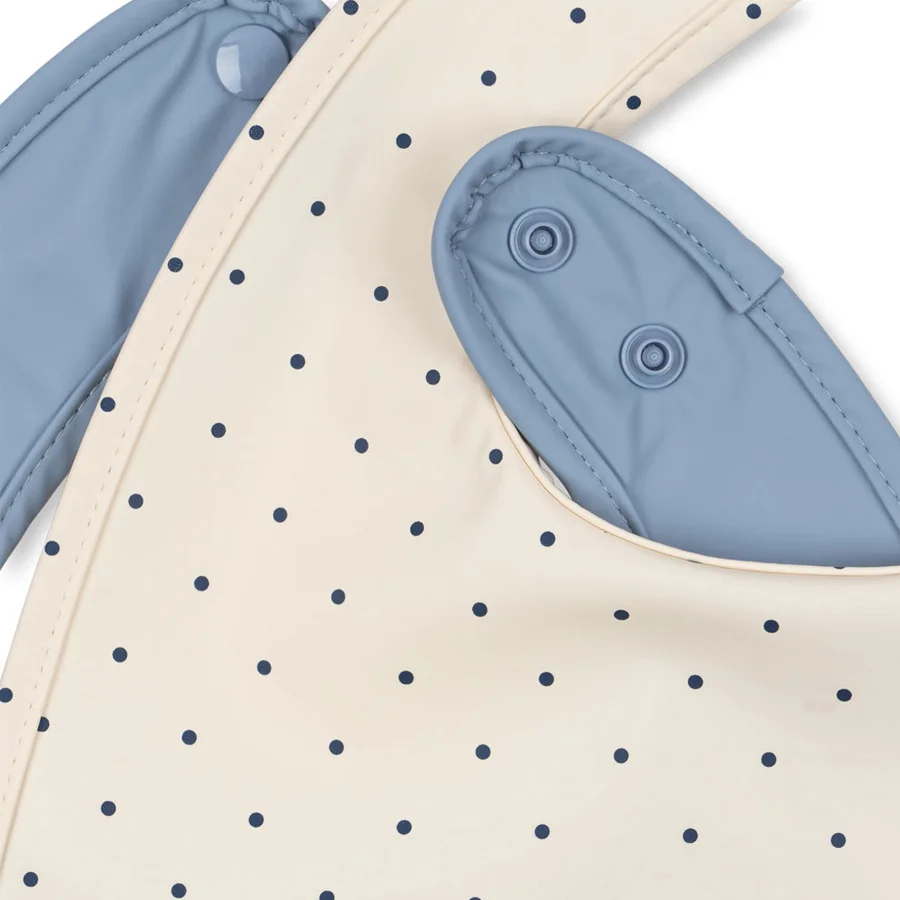 Konges Sløjd 2er-Pack Lätzchen, Navy Dot/Rain Washed