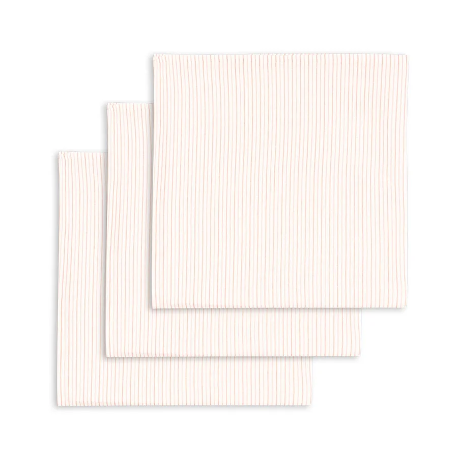 Konges Sløjd 3er-Pack Muslin Stoffwindel, Stripie Petite Rose
